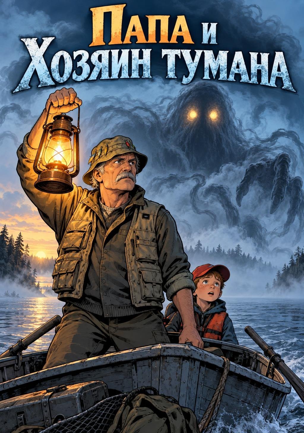 Обложка комикса «Папа и Хозяин тумана»